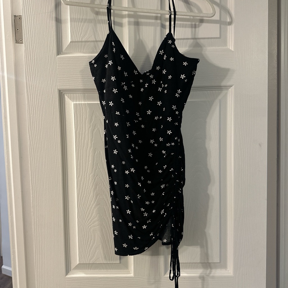 SOLD.     La Hearts Black and White Floral Mini Dress